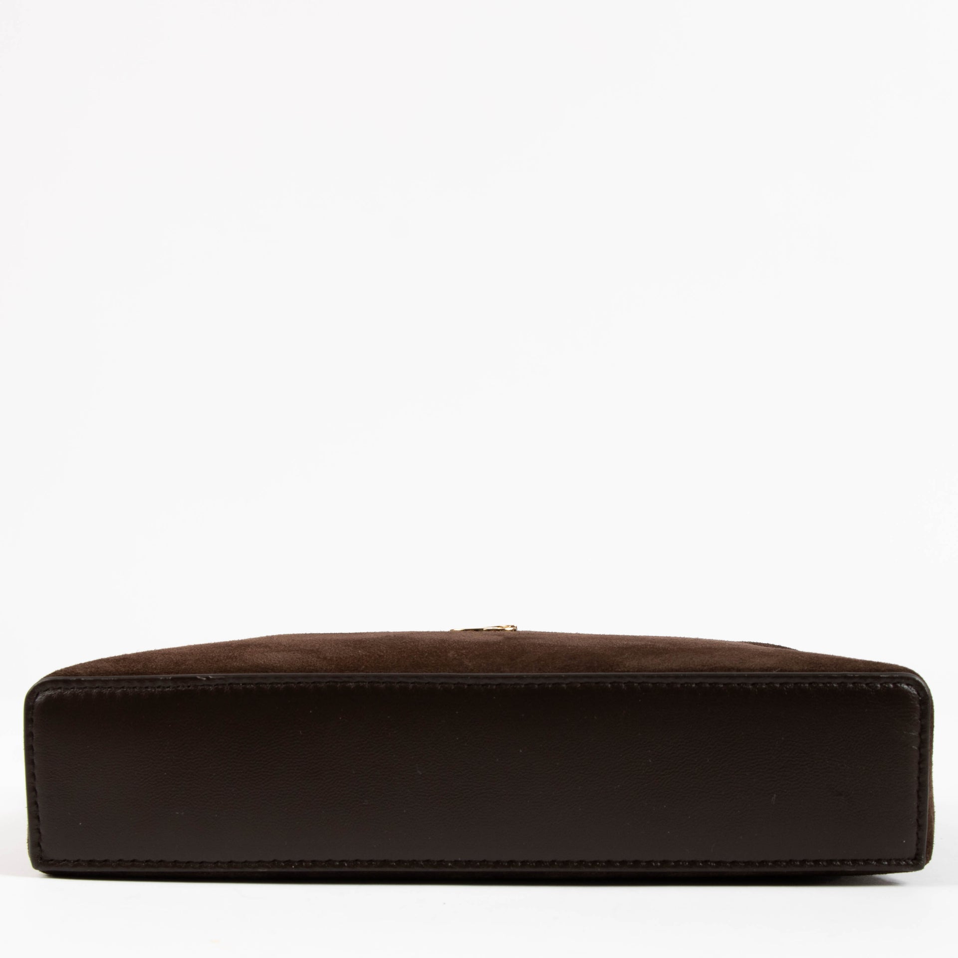 Chanel 26A Dark Brown Suede Large Vanity With Chain