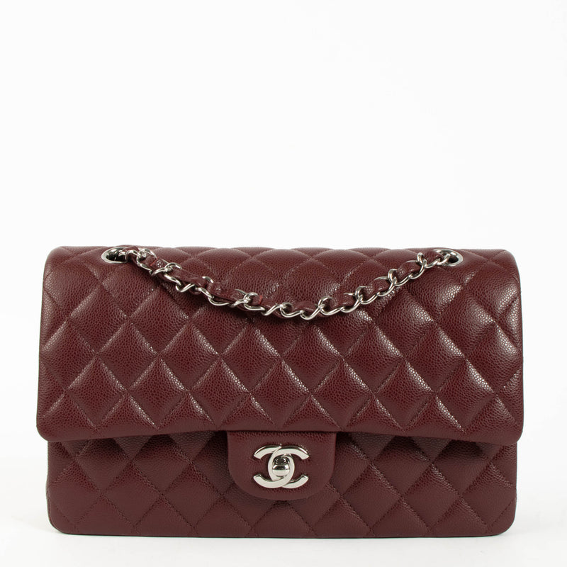 Chanel Burgundy Caviar Medium Classic 11.12 Handbag