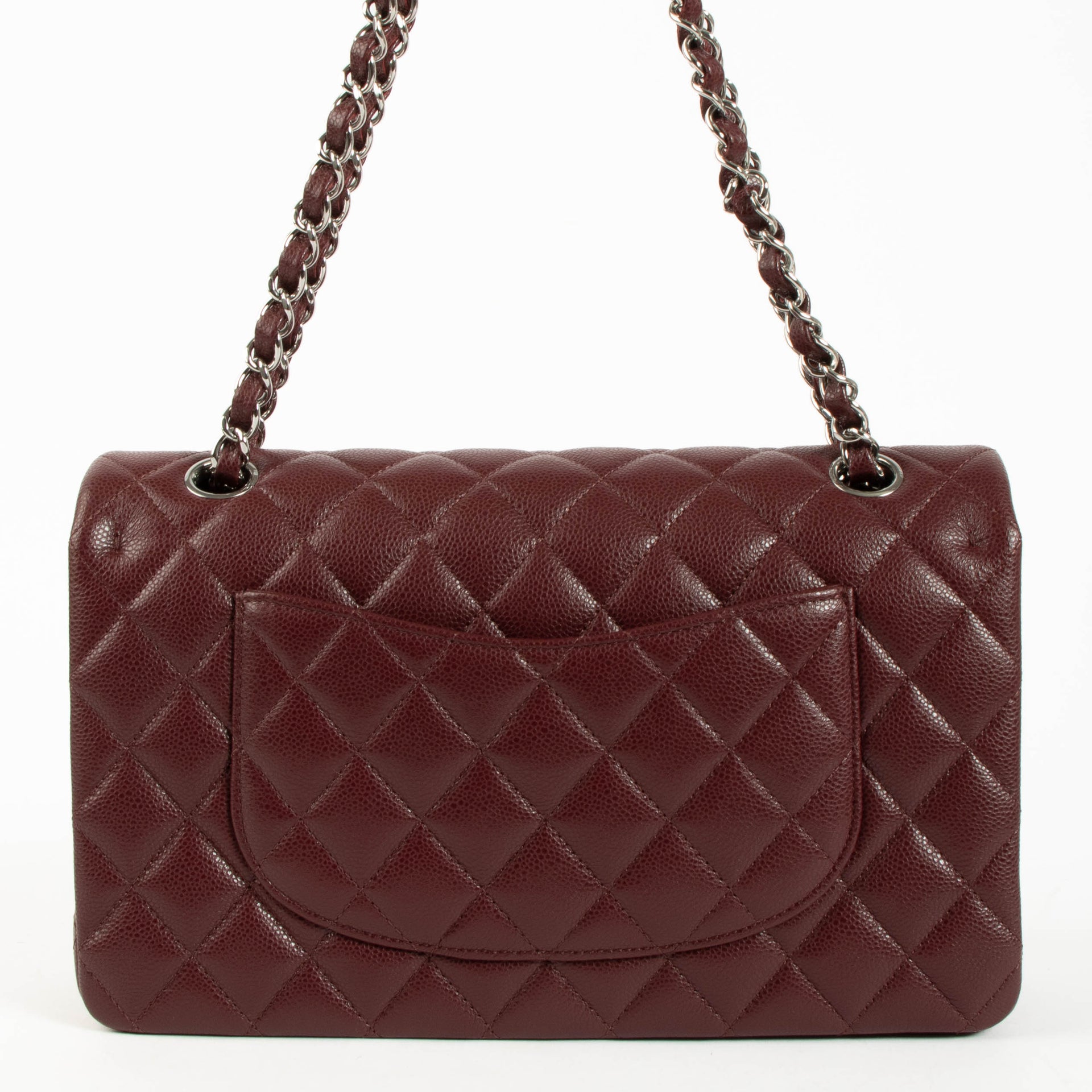 Chanel Burgundy Caviar Medium Classic 11.12 Handbag