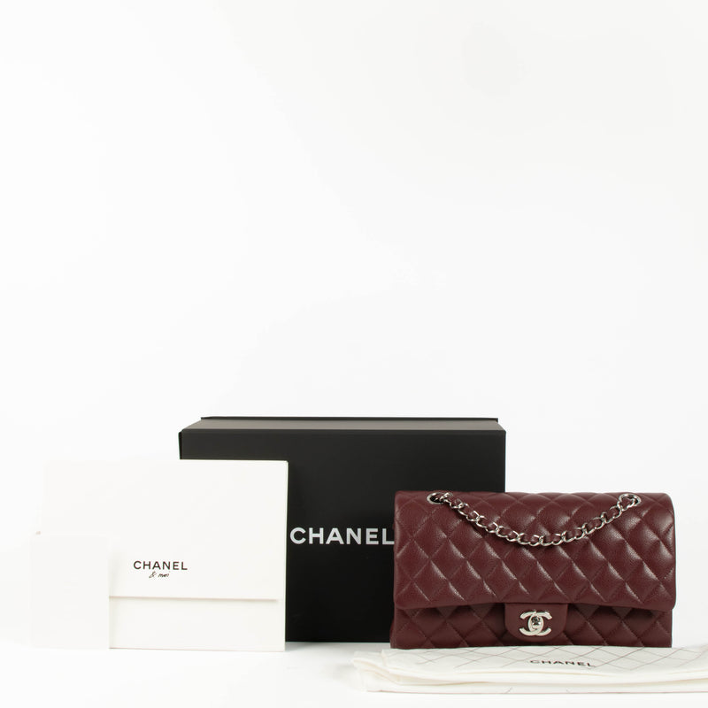 Chanel Burgundy Caviar Medium Classic 11.12 Handbag