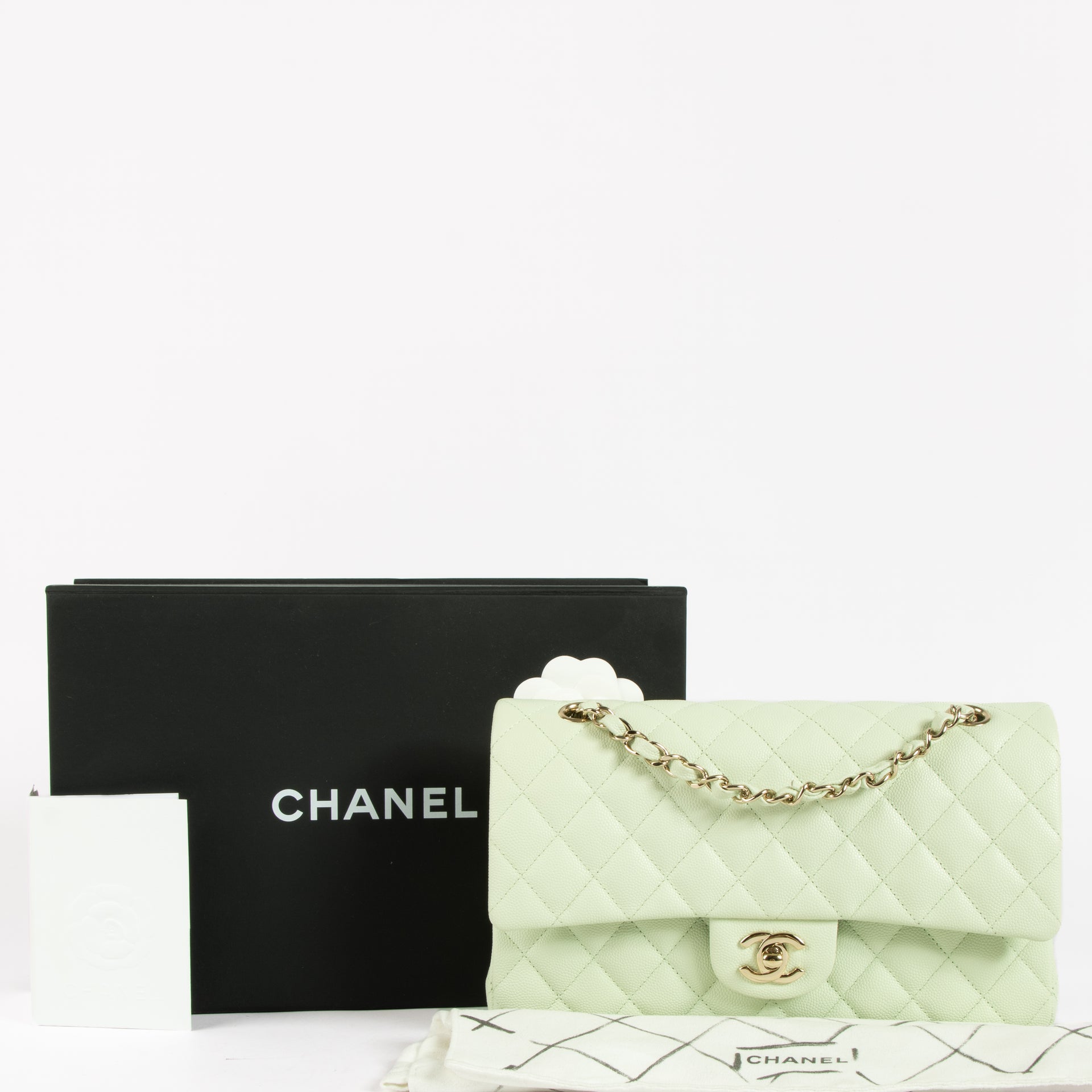 Chanel Vert Fizz Caviar Medium Classic 11.12 Handbag