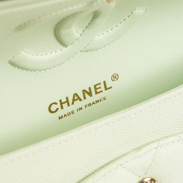 Chanel Vert Fizz Caviar Medium Classic 11.12 Handbag