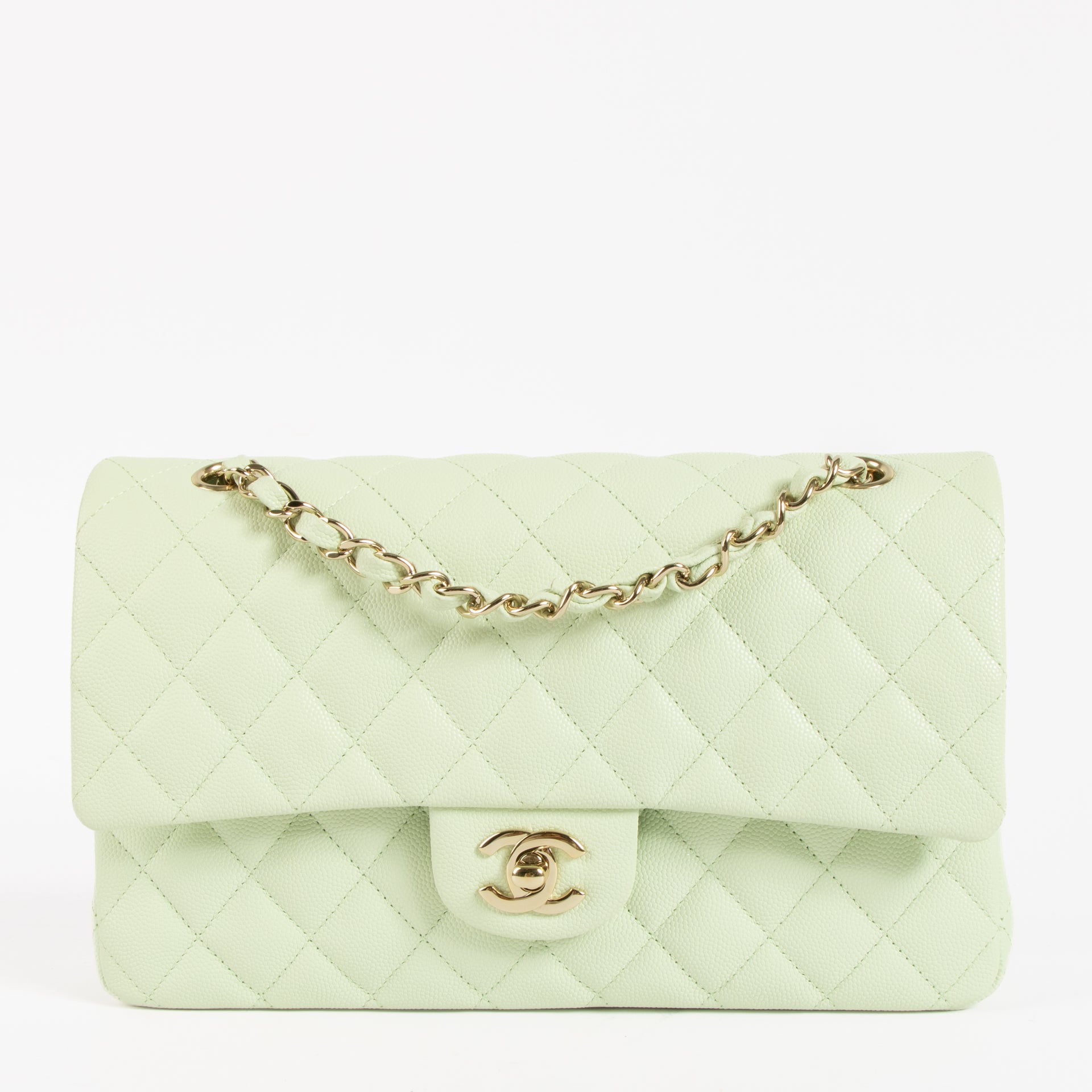 Chanel Vert Fizz Caviar Medium Classic 11.12 Handbag