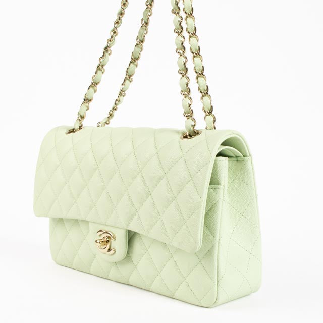 Chanel Vert Fizz Caviar Medium Classic 11.12 Handbag