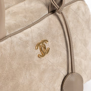 Shop the authentic Chanel 26S Grey Suede Large Perfect Bowling Bag on Labellov.com !