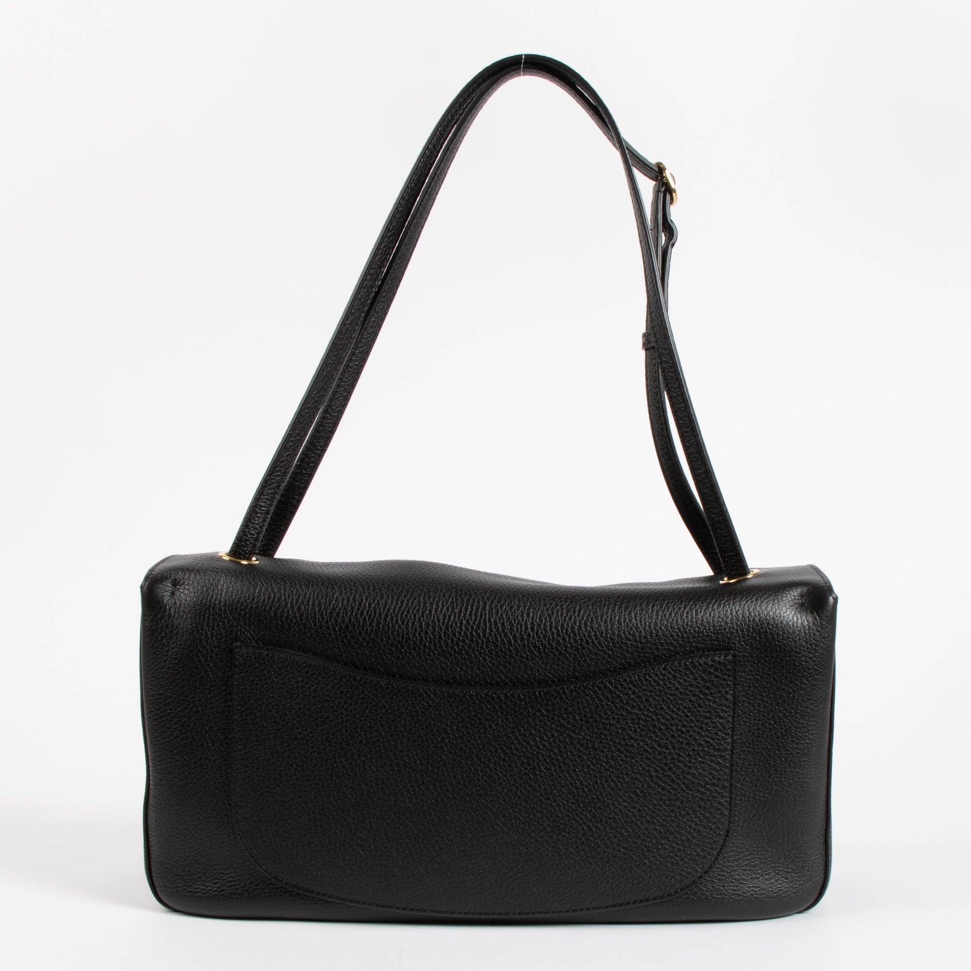 Chanel 26S Black Grained Calfskin Maxi Flap Bag
