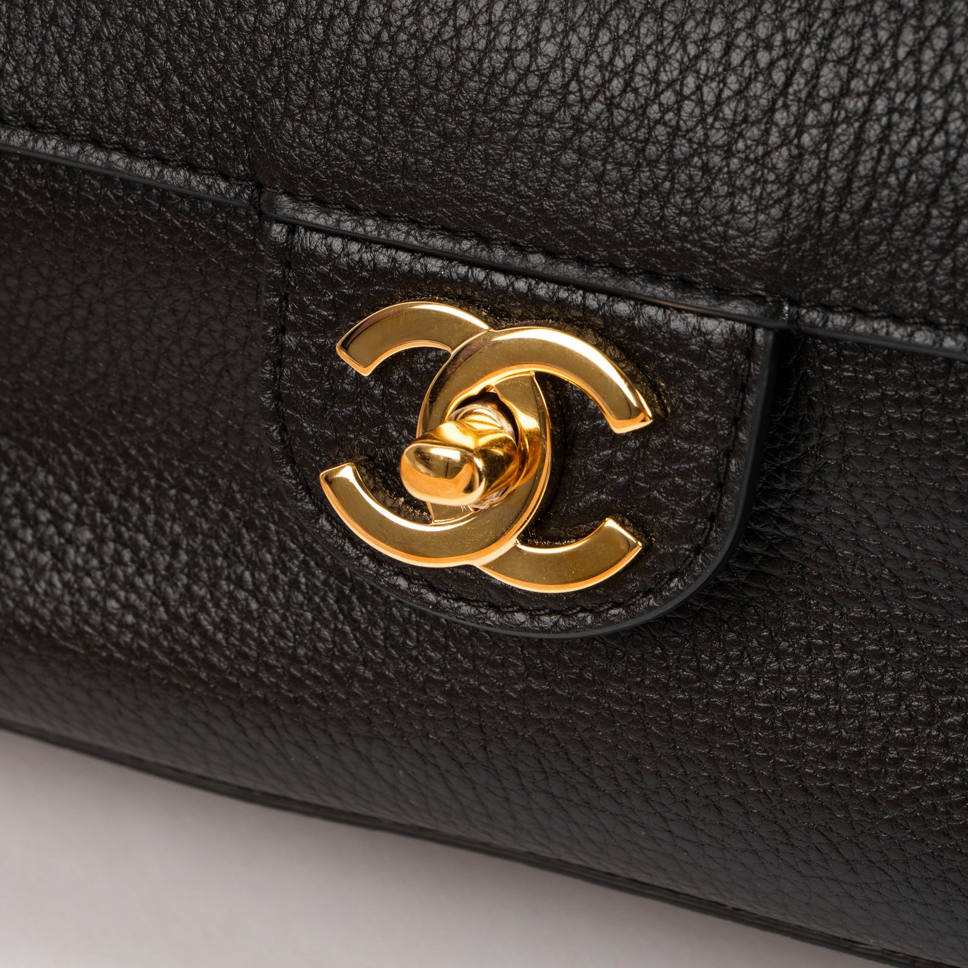 Chanel 26S Black Grained Calfskin Maxi Flap Bag