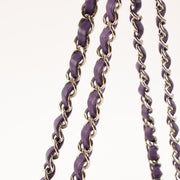 Shop this authentic luxury Chanel Purple Lambskin Medium Classic 11.12 Handbag Pre-Loved on Labellov.com
