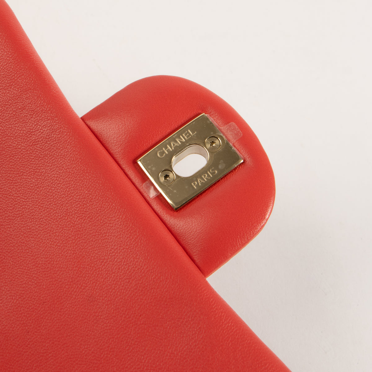 Shop the authentic Chanel Red Lambskin Mini Square Classic Bag on Labellov.com.