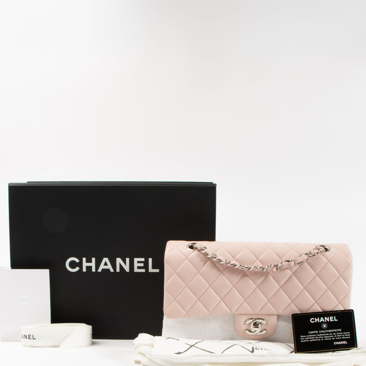 Chanel Sakura Pink Lambskin Medium Classic 11.12 Handbag