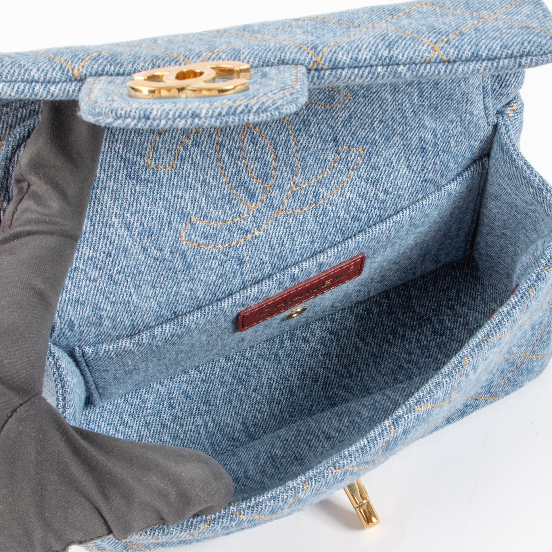 Chanel 26B Blue Denim Mini Flap Bag