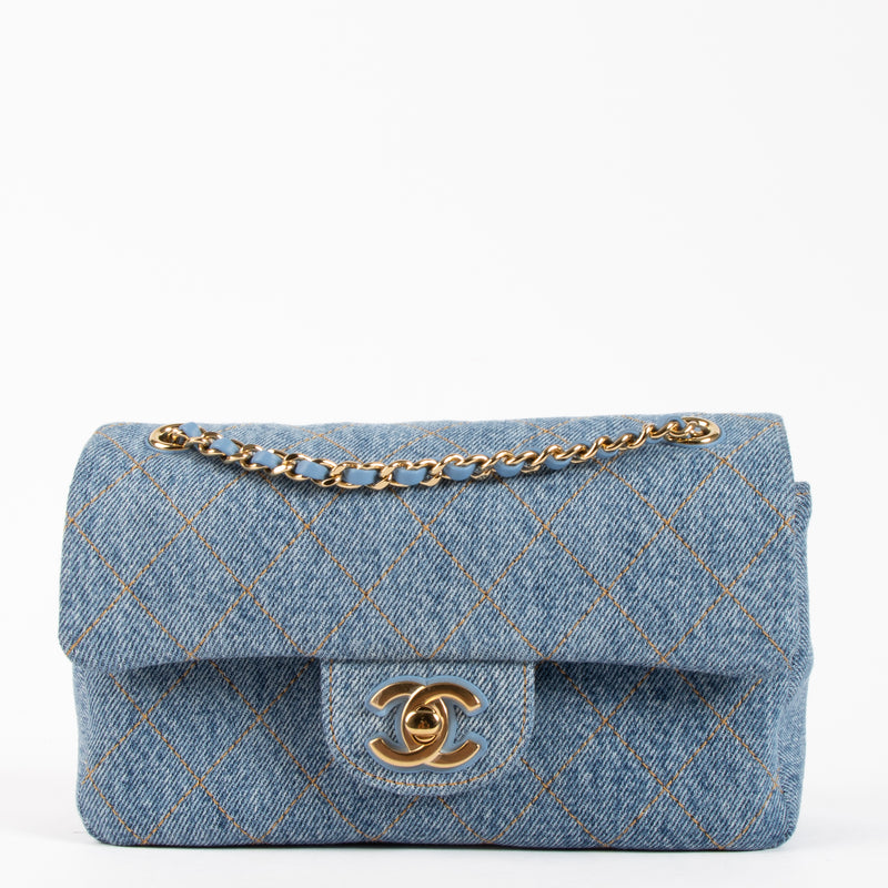 Chanel 26B Blue Denim Mini Flap Bag