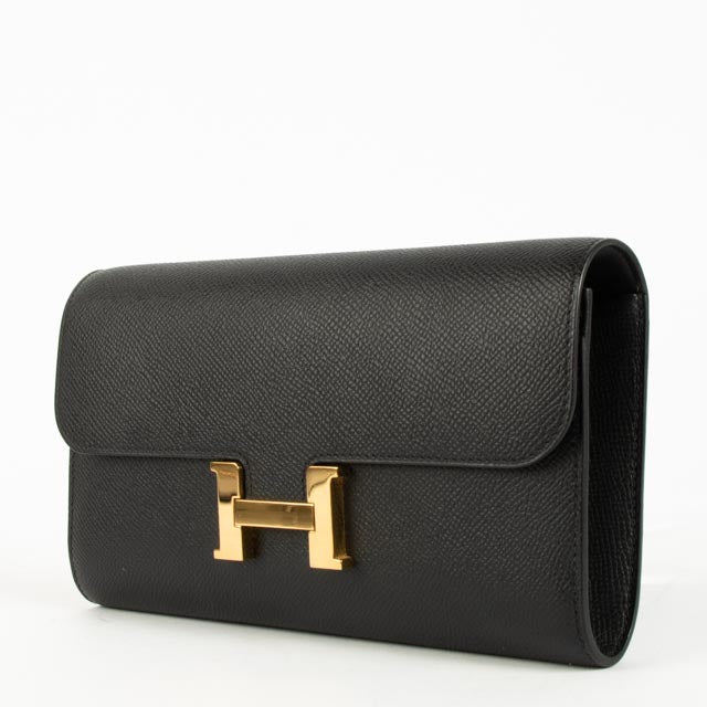 Hermès Constance Black Epsom GHW To Go Wallet