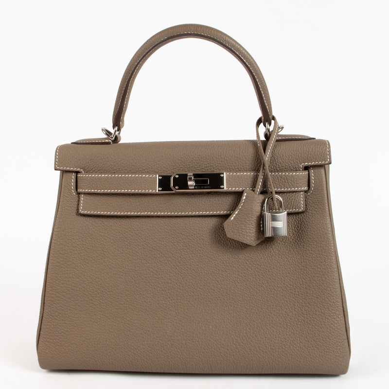 Hermès Kelly 28 Etoupe Togo PHW