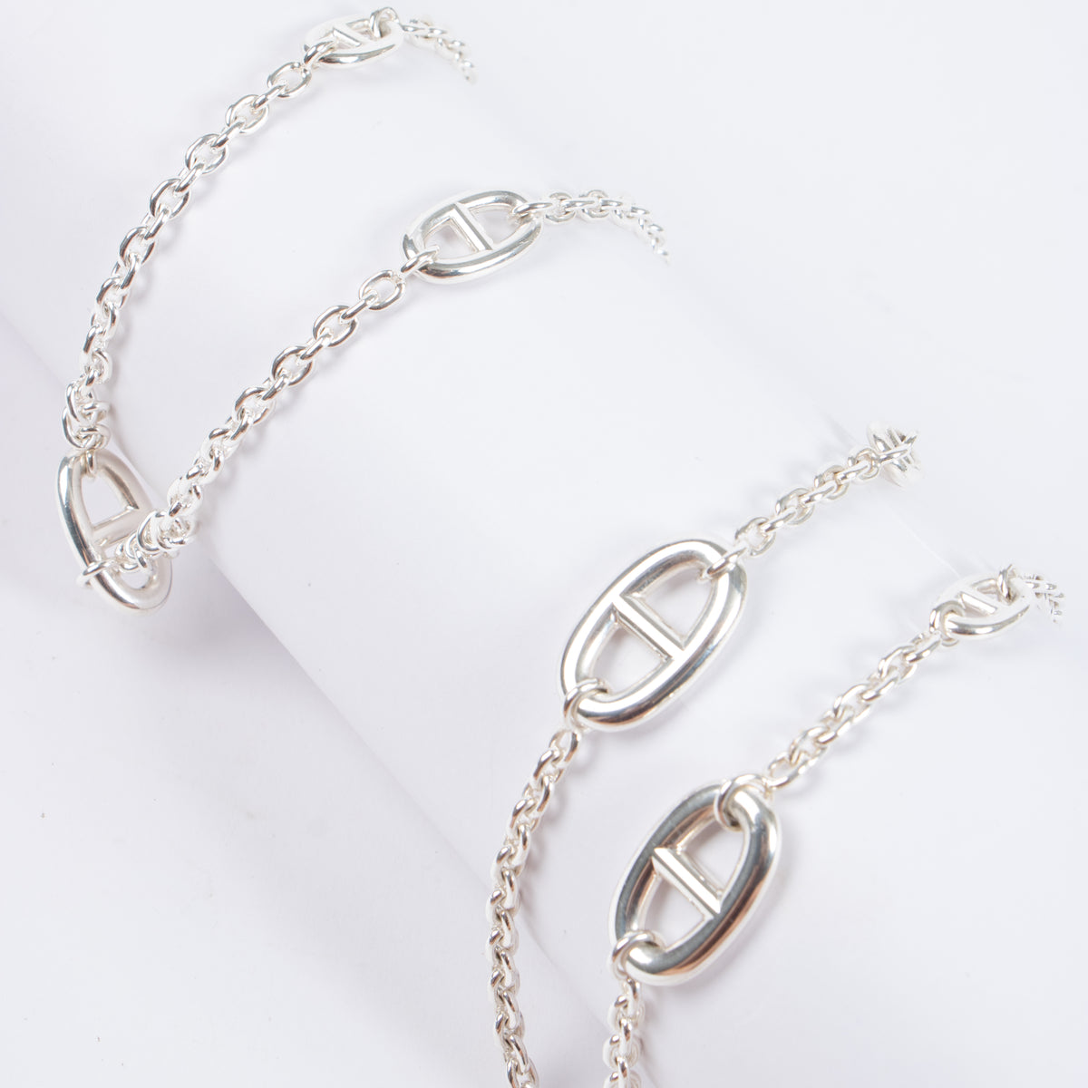 Hermès Sterling Silver Farandole 120 Long Necklace