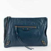 Shop the authentic Balenciaga Blue City Clutch second hand on Labellov.com!
