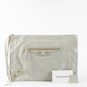 Shop the authentic Balenciaga Grey Clutch second hand on Labellov.com!