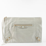 Shop the authentic Balenciaga Grey Clutch second hand on Labellov.com!