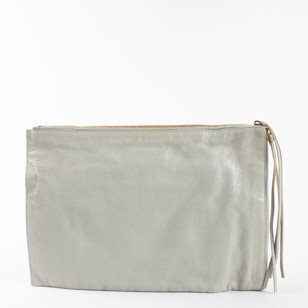 Shop the authentic Balenciaga Grey Clutch second hand on Labellov.com!