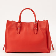 Shop this authentic Balenciaga red Mini Leather Papier A6 Zip Around Satchel pre-loved on Labellov.com
