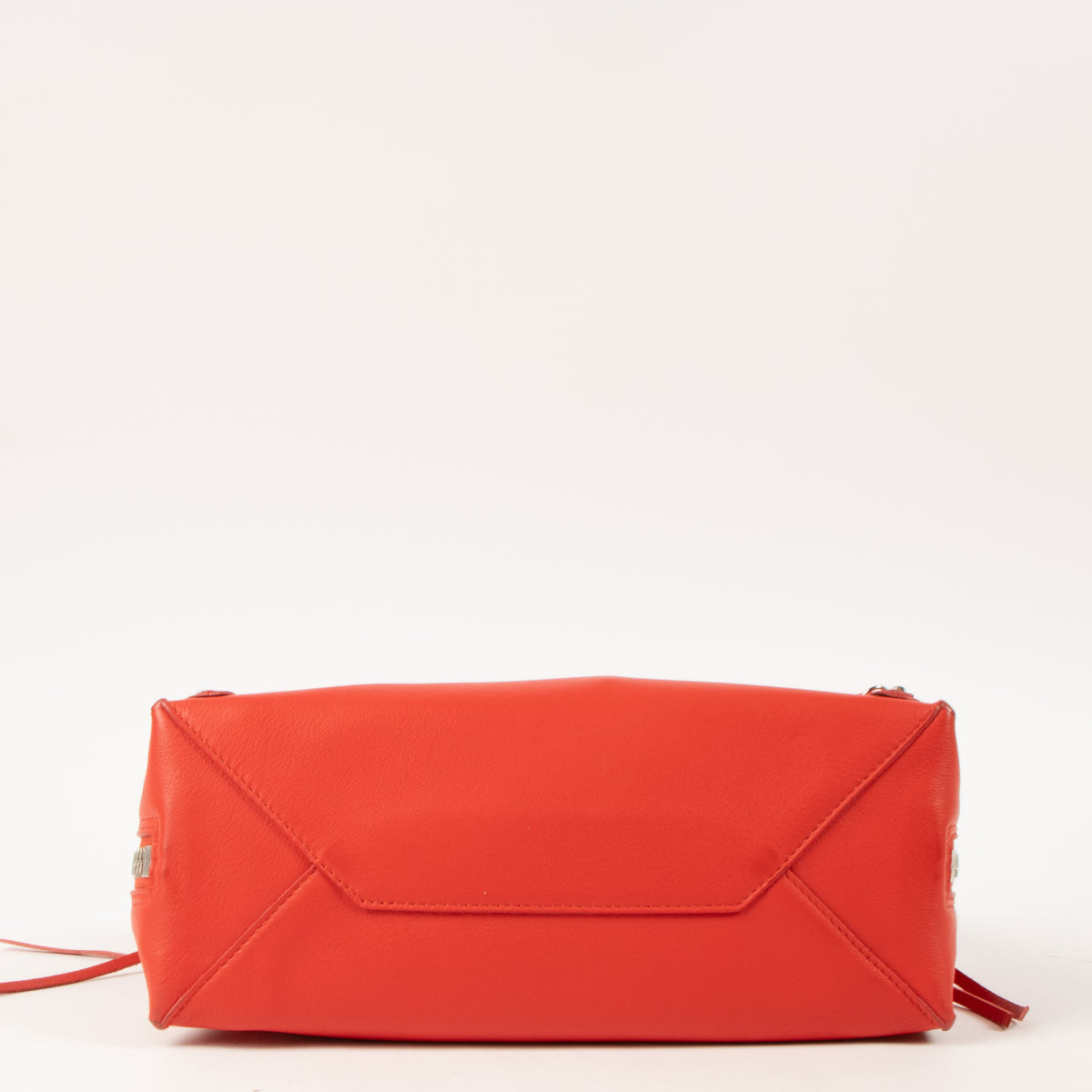 Shop this authentic Balenciaga red Mini Leather Papier A6 Zip Around Satchel pre-loved on Labellov.com