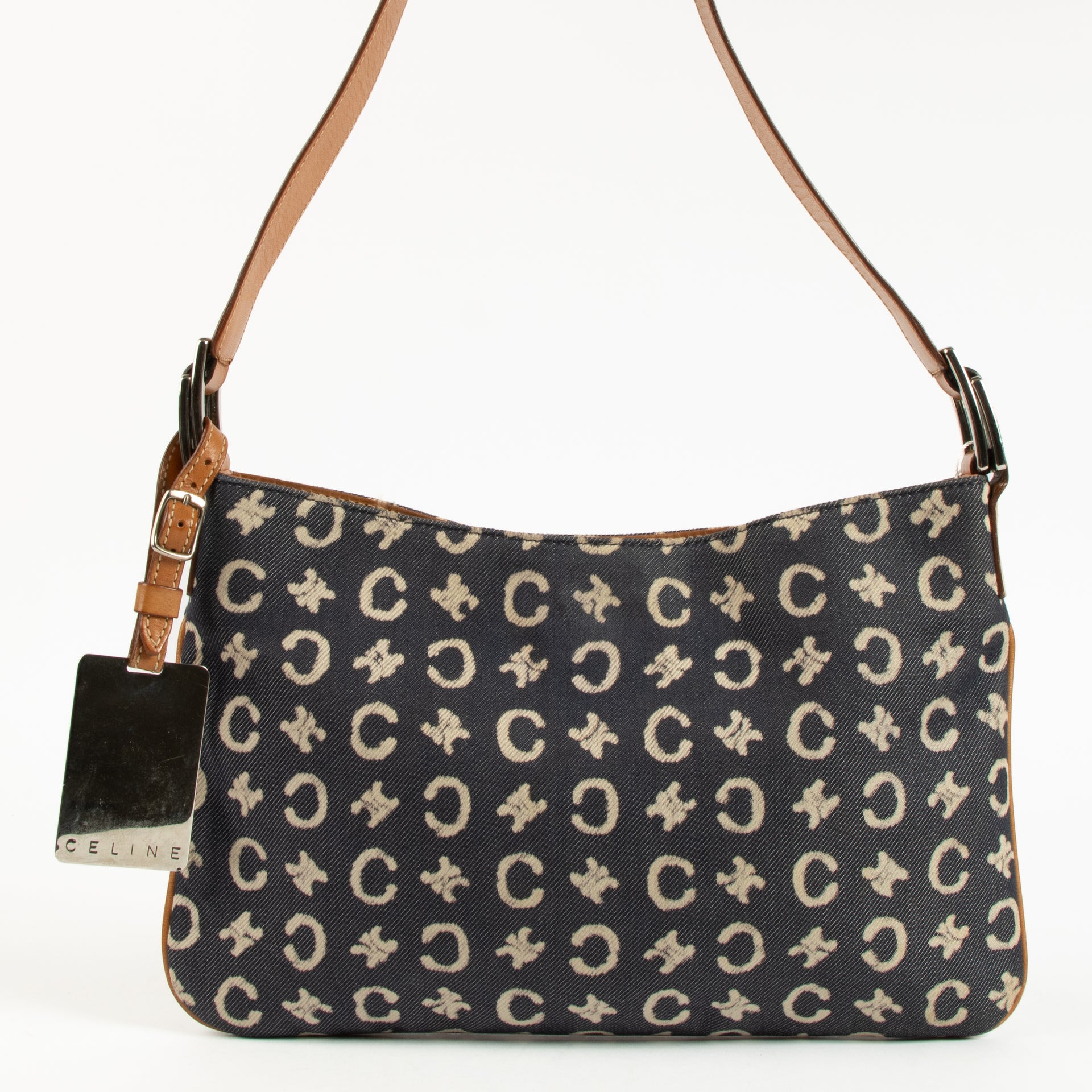 Celine Blue C Macadam Denim Shoulder Bag