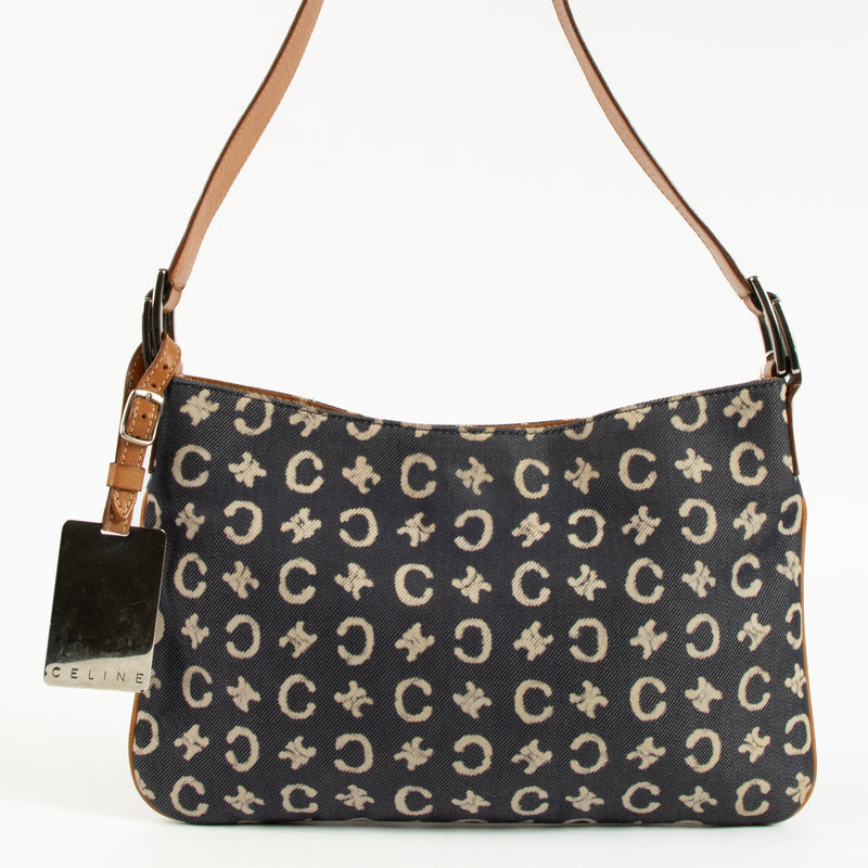 Celine Blue C Macadam Denim Shoulder Bag