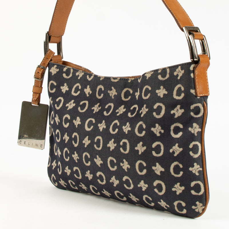 Celine Blue C Macadam Denim Shoulder Bag