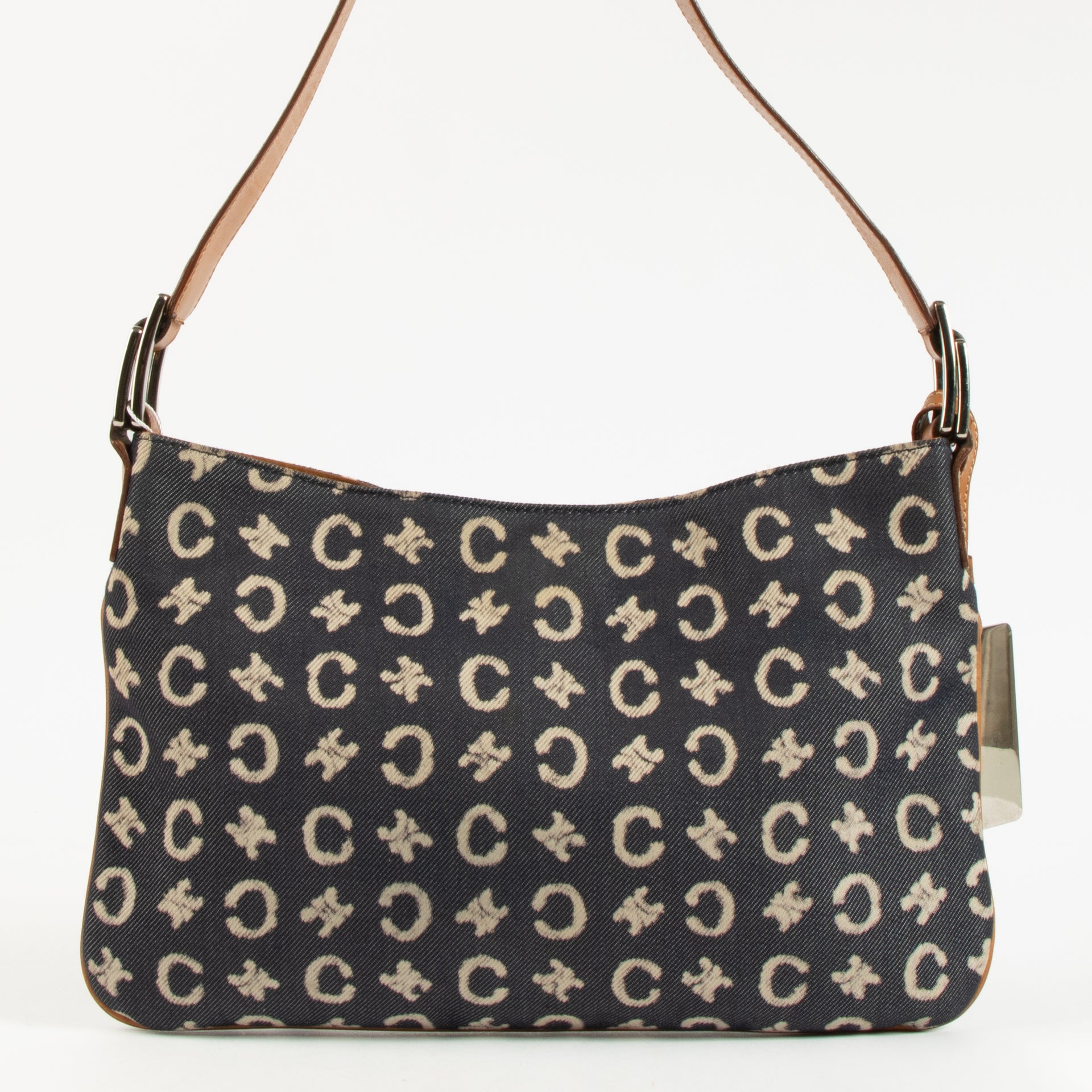 Celine Blue C Macadam Denim Shoulder Bag