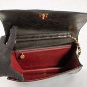 Shop this luxury authentic Chanel Vintage Black Lambskin Small Full Flap Bag Pre-Loved on Labellov.com