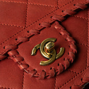 Shop this authentic Chanel red Small Quilted Iridescent Calfskin Happy Stitch Flap pre-loved on Labellov.com