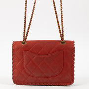 Shop this authentic Chanel red Small Quilted Iridescent Calfskin Happy Stitch Flap pre-loved on Labellov.com
