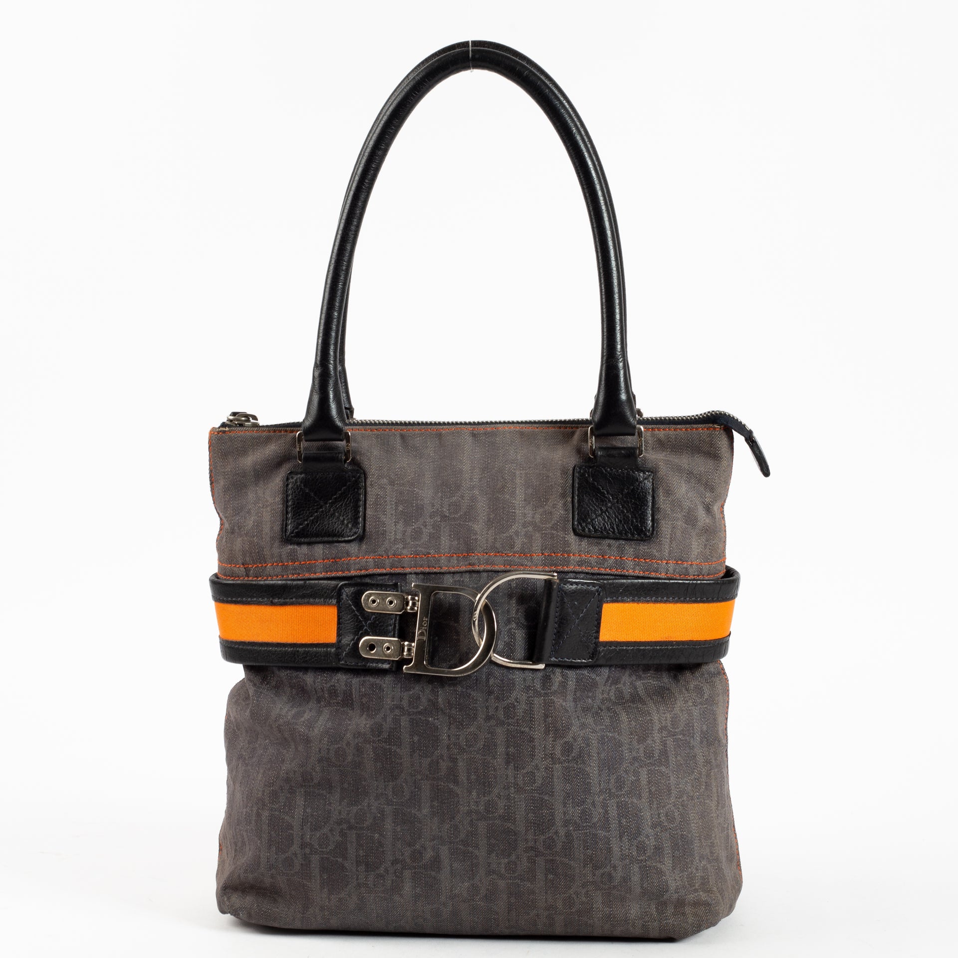 Christian Dior Diorissimo Trotter Denim Flight Tote Bag