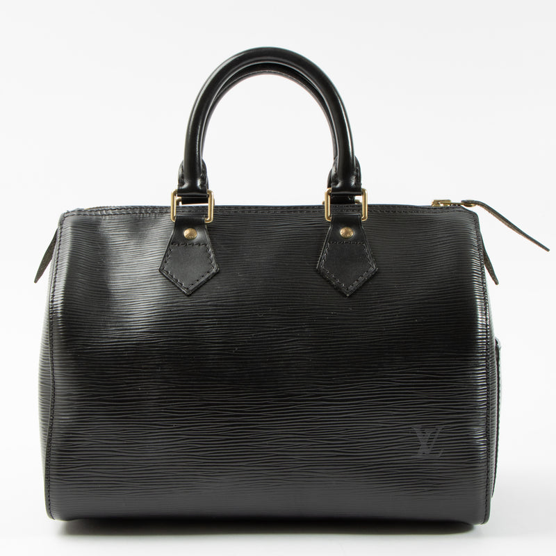 Louis Vuitton Black Epi Speedy 25