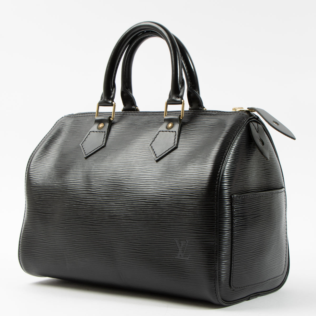 Louis Vuitton Black Epi Speedy 25
