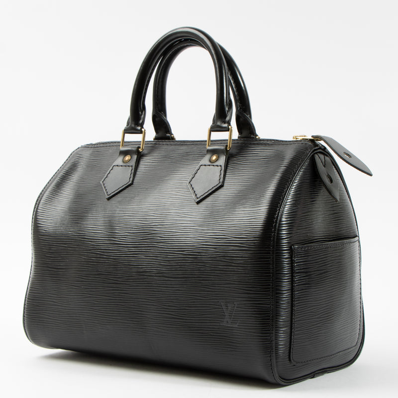 Louis Vuitton Black Epi Speedy 25