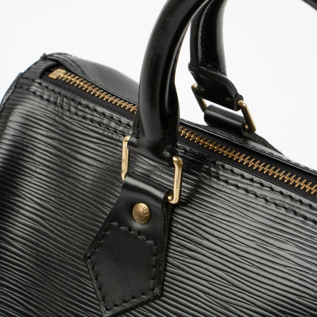Louis Vuitton Black Epi Speedy 25