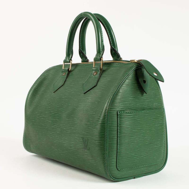 Louis Vuitton Borneo Green Epi Speedy 25 Bag