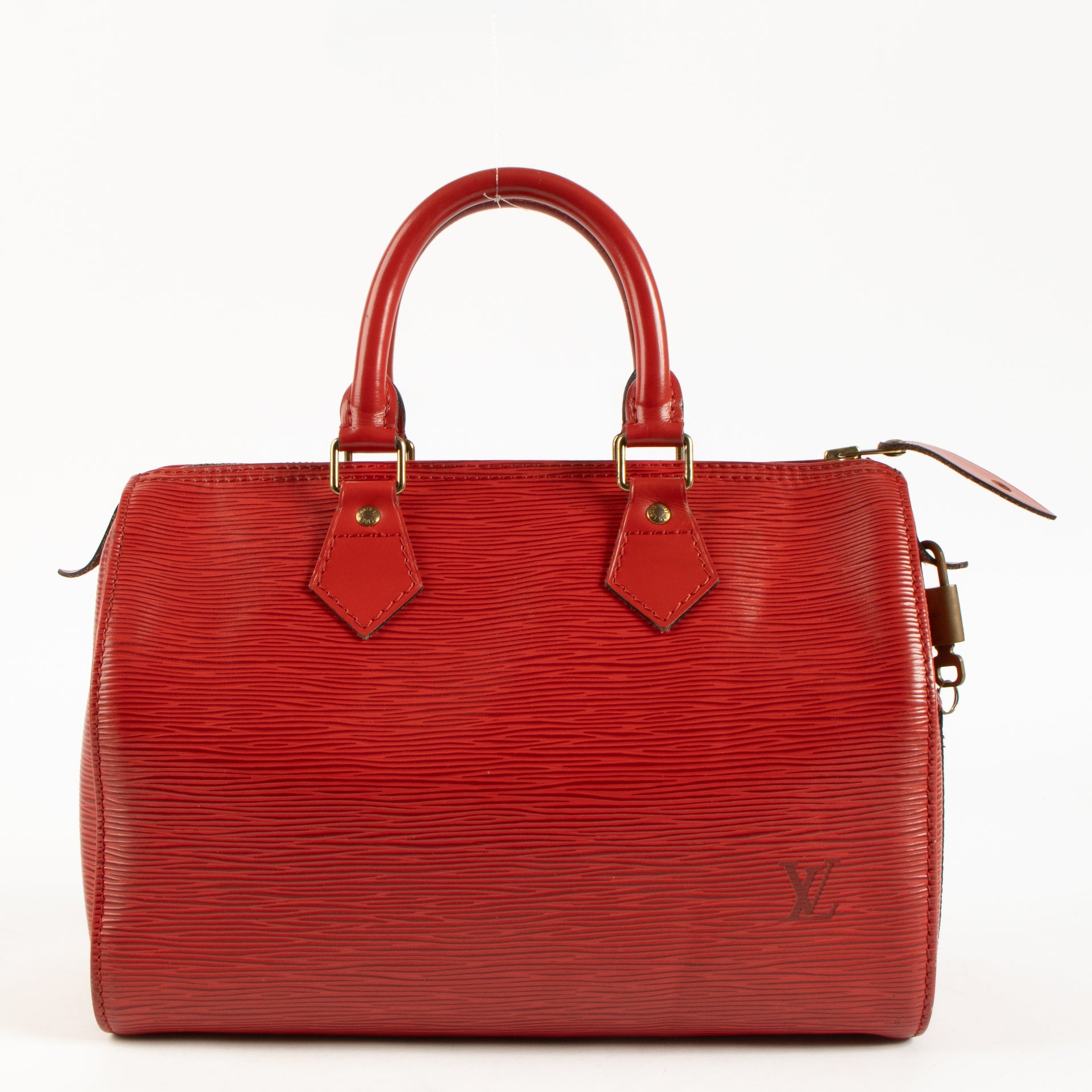 shop safe online Louis Vuitton Red Epi Speedy 25 Bag