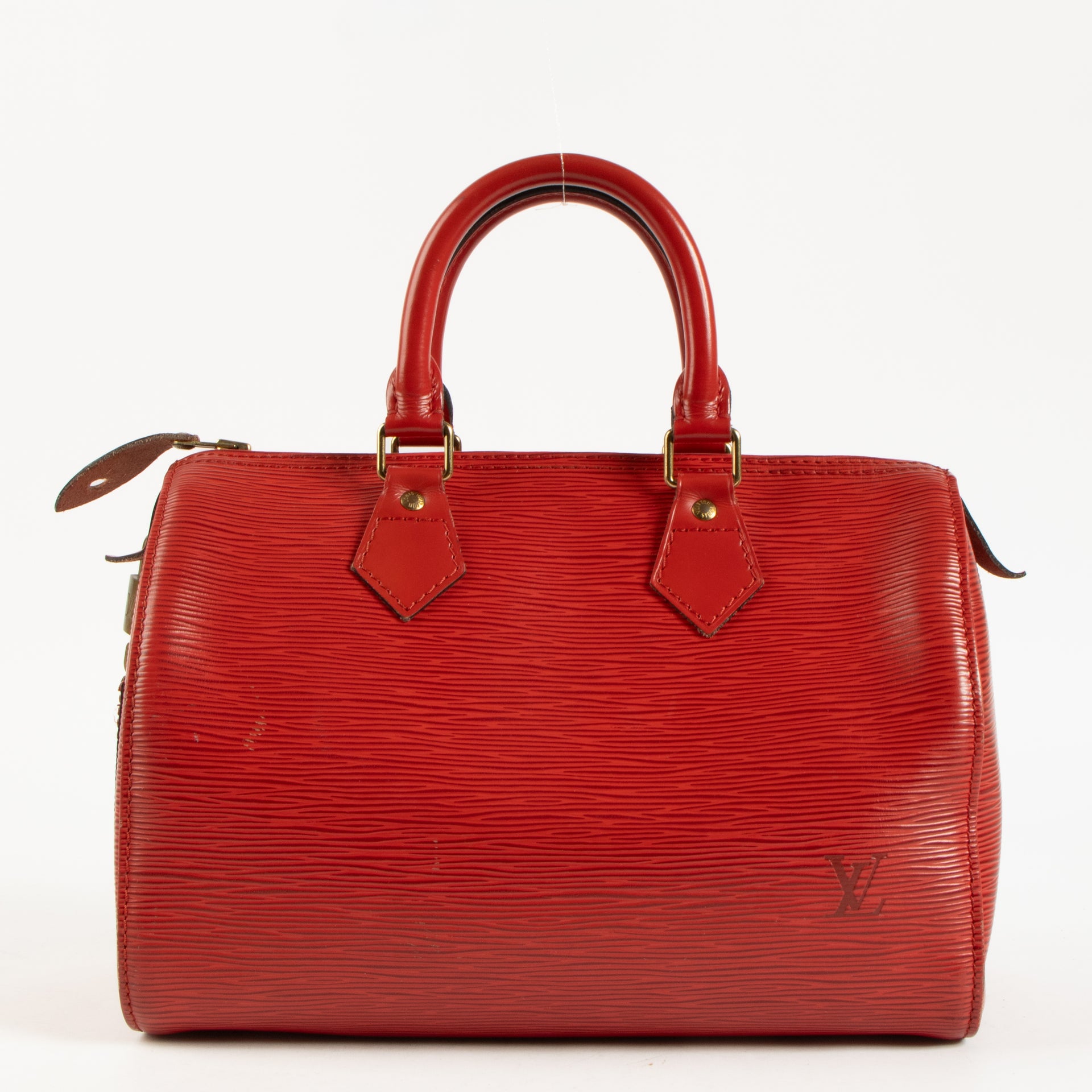 Louis Vuitton Red Epi Speedy 25 Bag