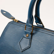 Shop this authentic Louis Vuitton Tolero Blue Epi Speedy 25 pre-loved on Labellov.com