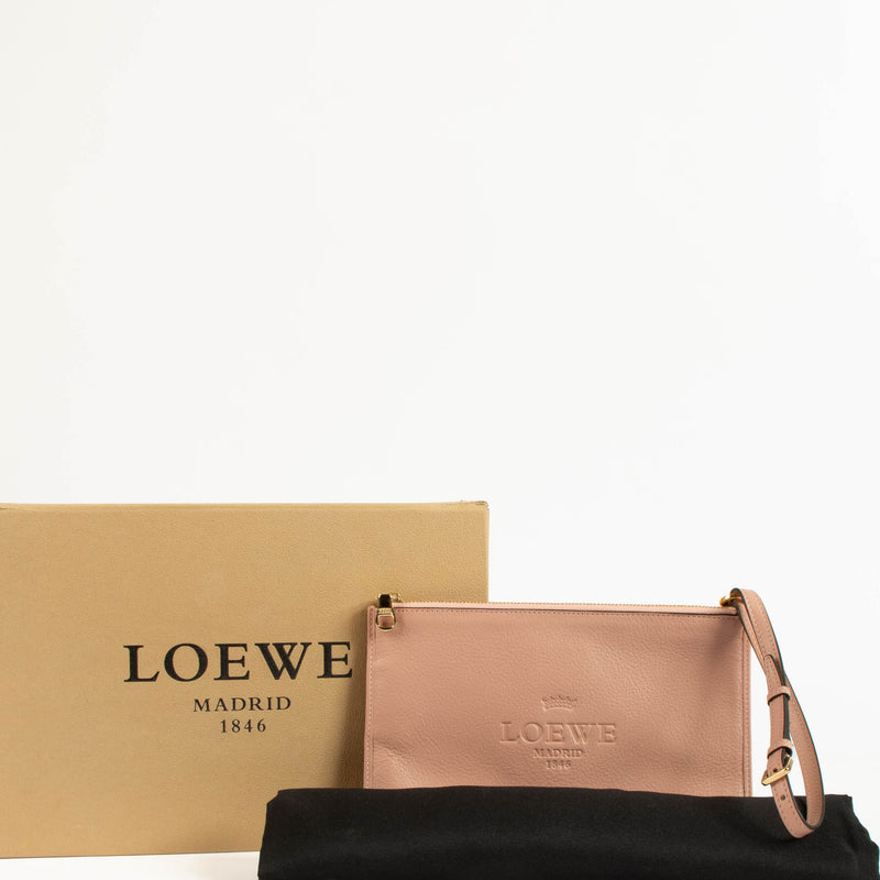 Loewe Vintage Nude Leather Clutch