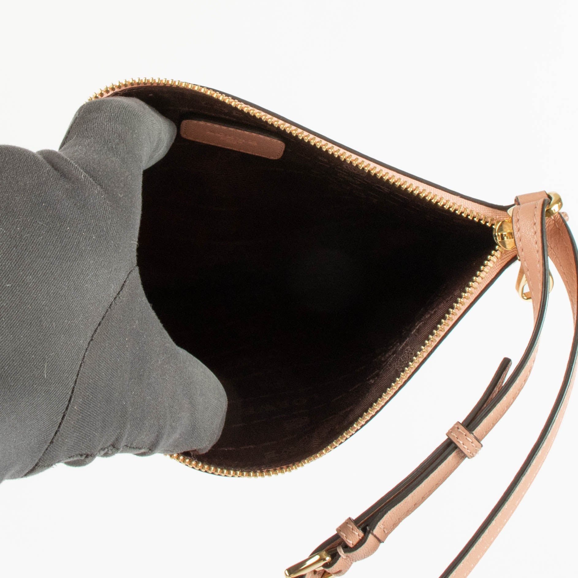 Loewe Vintage Nude Leather Clutch