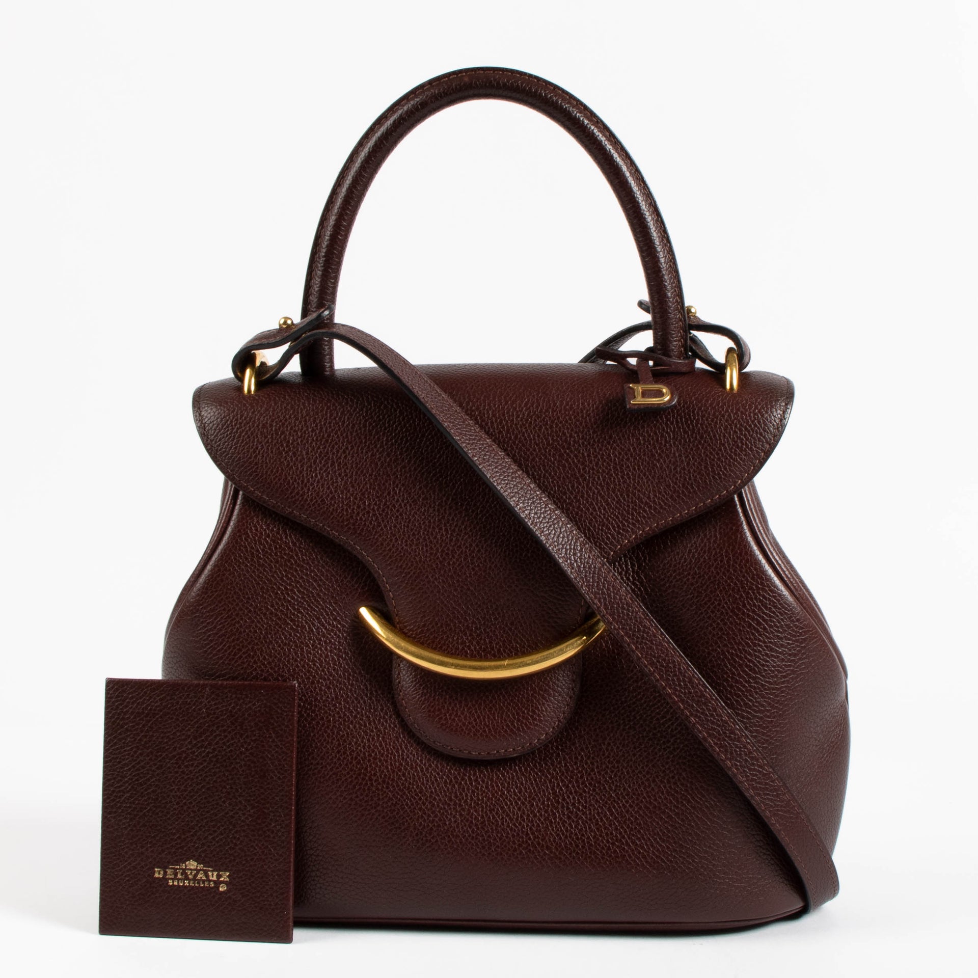 Delvaux Burgundy Baltimore PM Bag