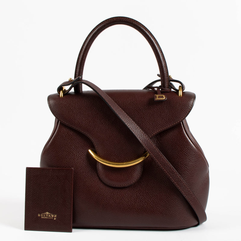 Delvaux Burgundy Baltimore PM Bag