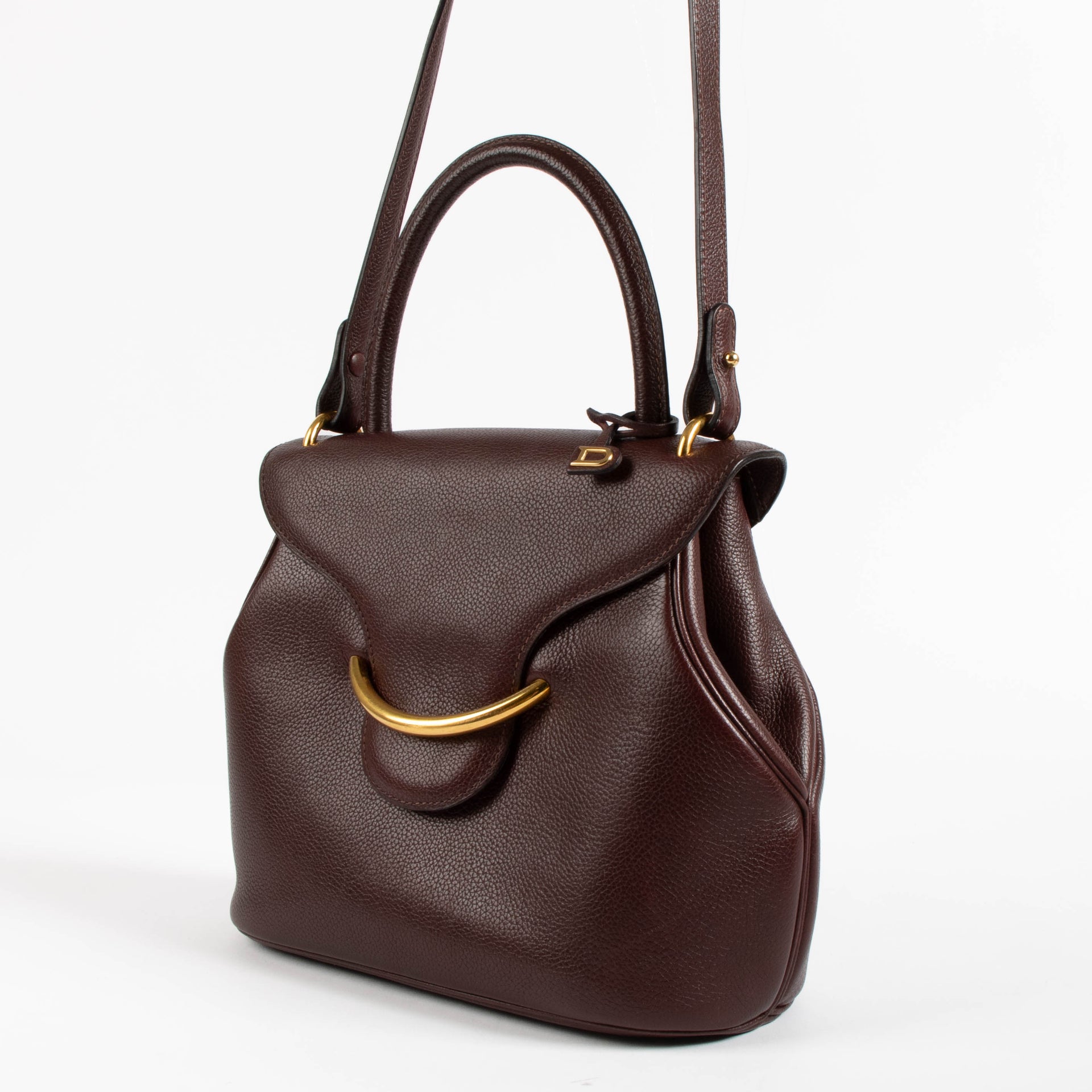 Delvaux Burgundy Baltimore PM Bag