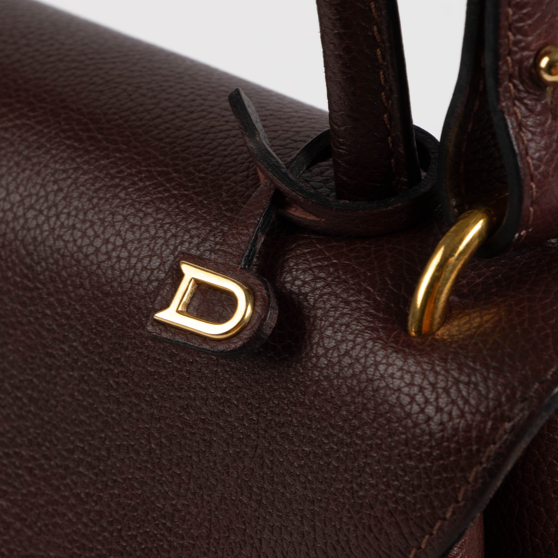 Delvaux Burgundy Baltimore PM Bag