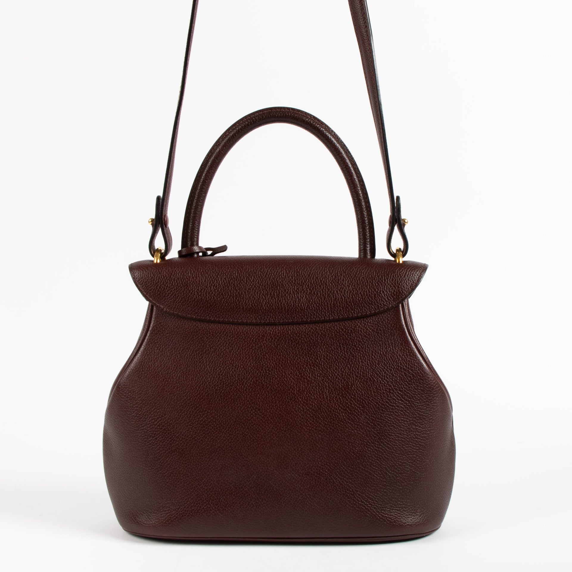 Delvaux Burgundy Baltimore PM Bag