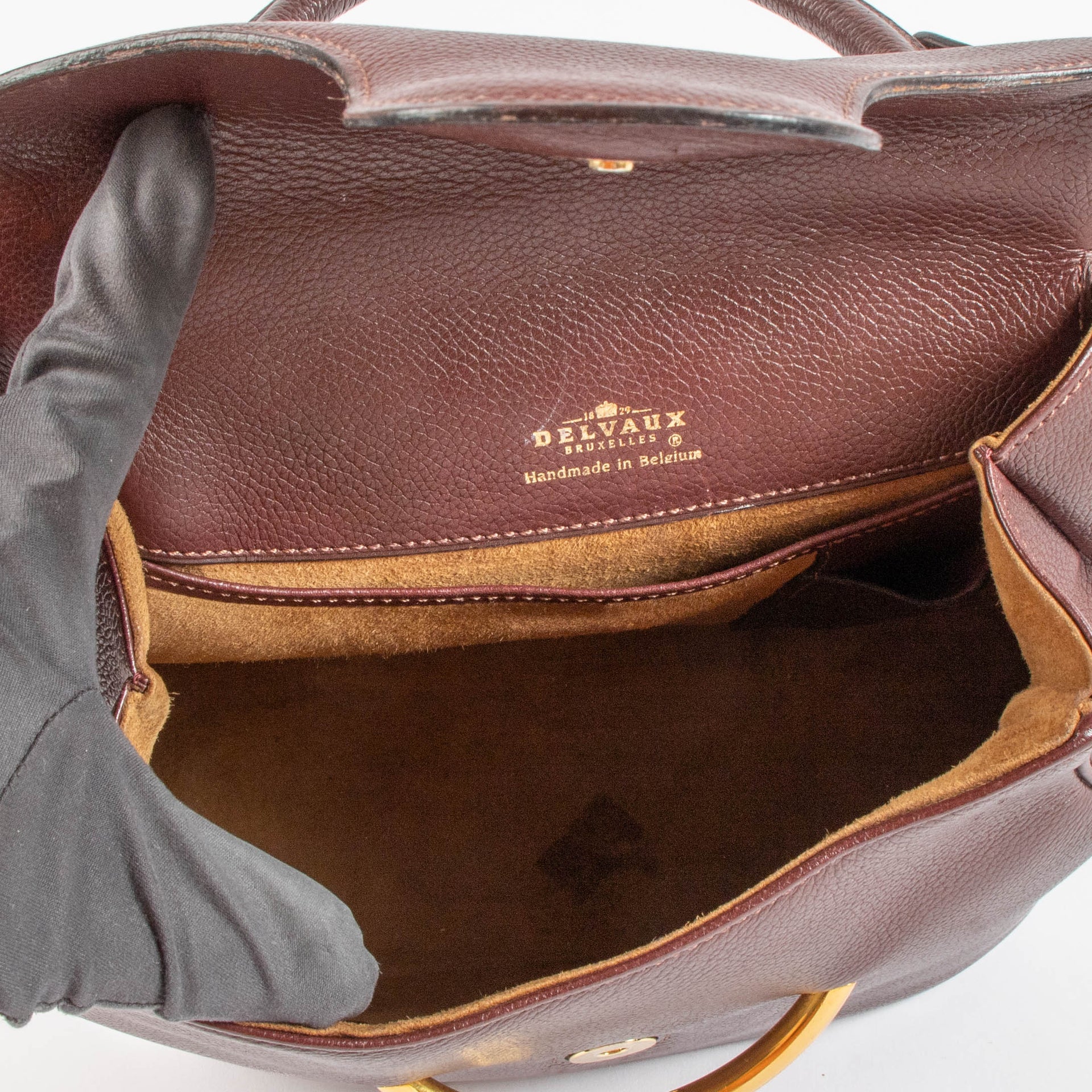 Delvaux Burgundy Baltimore PM Bag