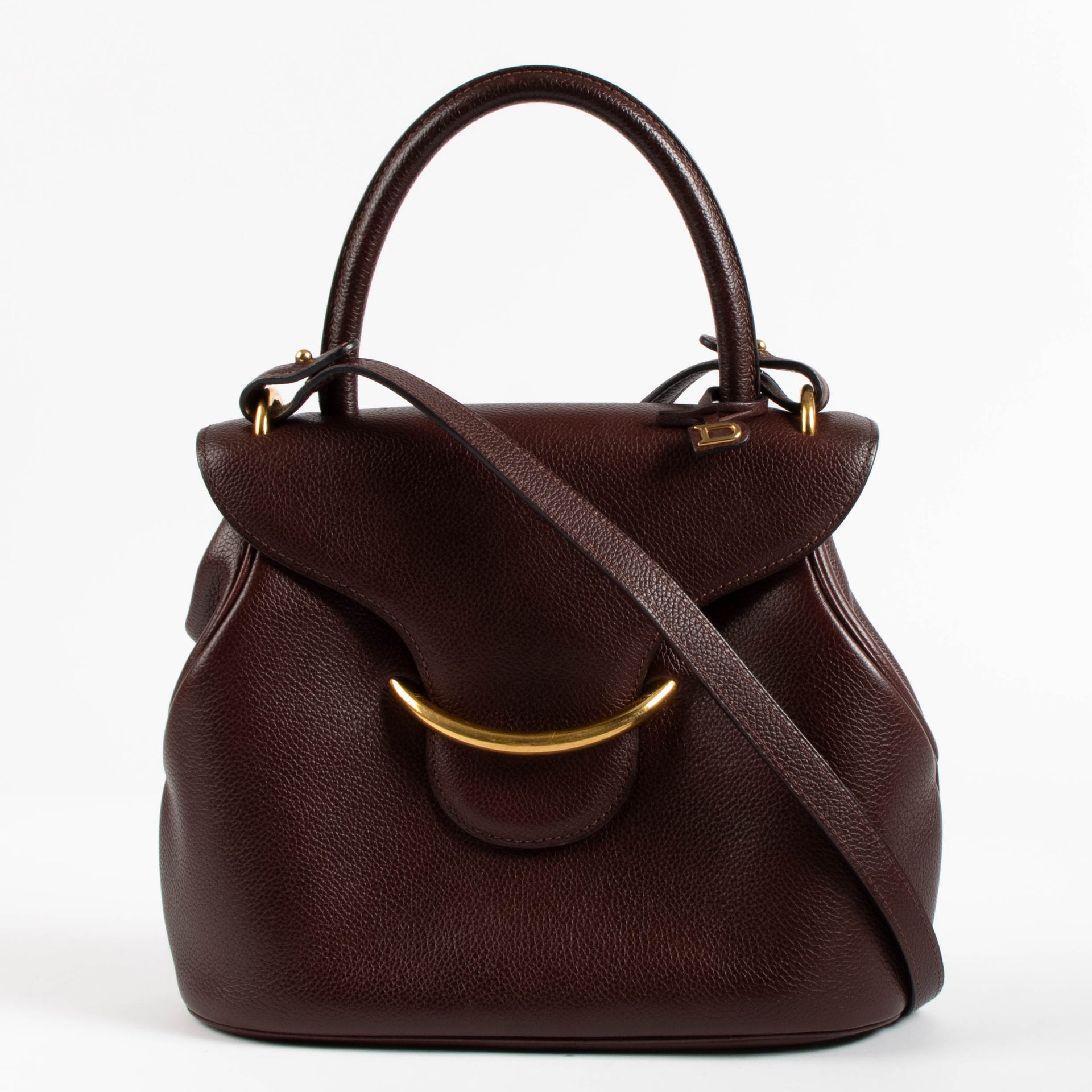 Delvaux Burgundy Baltimore PM Bag